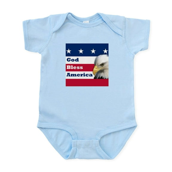 CafePress - God Bless America Infant Bodysuit - Baby Light Bodysuit, Size Newborn - 24 Months