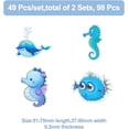 thumbnail image 2 of 98 pegatinas de animales del océano, tiburón, tortuga, medusa, pulpo, ballena, estrella de mar, vinilo impermeable, calcomanías de dibujos animados multicolor, 2 of 5