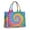 Rainbow Tie Dye, variant on Large Capacity Tote Bag,Colorful Tie Dye Symmetric Pattern Handbag Fashion Luxury Tote Bag,15.7"x13"x 5.1" Inches,Laptop Compatible
