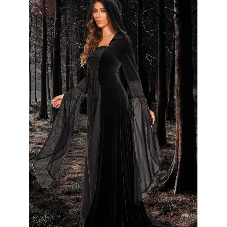 chinese dress ladies Amazon.com: BITSEACOCO Deluxe Witch Dress Costume for Women, Vintage  Embroidered Renaissance Victorian Gothic Hooded Vampire Gown Dress Cosplay ( Black,S) : Clothing, Shoes & Jewelry