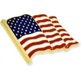 thumbnail image 2 of PinMart American Waving Flag Lapel Pin – 25 Pack of Unisex Patriotic USA Pins for Teens and Adults, 2 of 6
