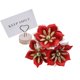 thumbnail image 4 of Flores artificiales de seda con purpurina dorada, corona de boda, suministros de decoración del hogar, caja de regalo DIY, decoración de Navidad, flor falsa, 9 piezas, 4 of 4