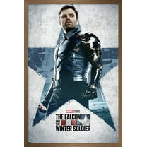 Marvel Falcon and Winter Soldier - Winter Soldier One Sheet Wall Poster, 22.375" x 34", Framed