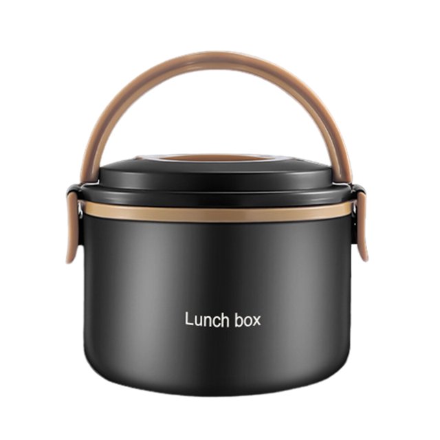 Portable Personal Lunch Box 304 Stainless Steel Lunch Box Travel Portable Food Warmer with Built-in Sauce Dish Leak-proof Sealing Lid Lunch Box