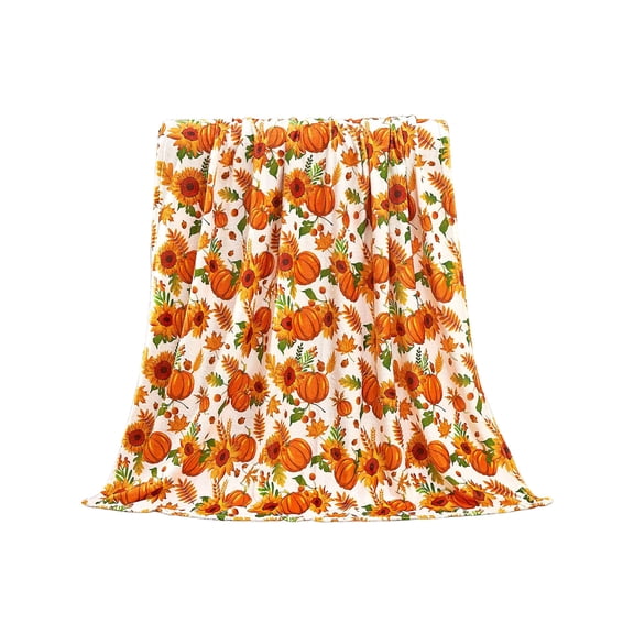 huayou Fall Harvest Theme Throw Blanket, 27.6x39.4 Inch Soft Cozy Breathable Blanket, for Bedroom Livingroom Farmhouse Sofa Arrangement