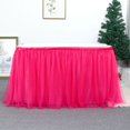 thumbnail image 1 of Table Tutu Skirt Home Textile Wedding Events Party Dining Decorations,Table Dress Birthday Party Halloween Dessert Table Solid mesh Pleated Table Cloth,280*76cm, 1 of 5