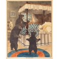thumbnail image 2 of Elizabeth Tyler Wolcott 15x18 Gold Ornate Wood Frame and Double Matted Museum Art Print Titled - The Three Bears (1918), 2 of 4