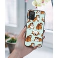 thumbnail image 5 of WIRESTER Shockproof Soft Rubber Cover Case for Samsung Galaxy A03S 4G LTE (Not 5G) 6.5" 2021, English Bulldog Funny Playful Postures On Aero Blue Background, 5 of 5