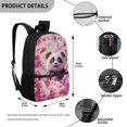 thumbnail image 5 of Uourmeti Panda Cherry Blossom Pattern Backpack for Women, 17 Inch Spacious Storage Anti Wear Travel Backpack for Tourism Work, 5 of 6