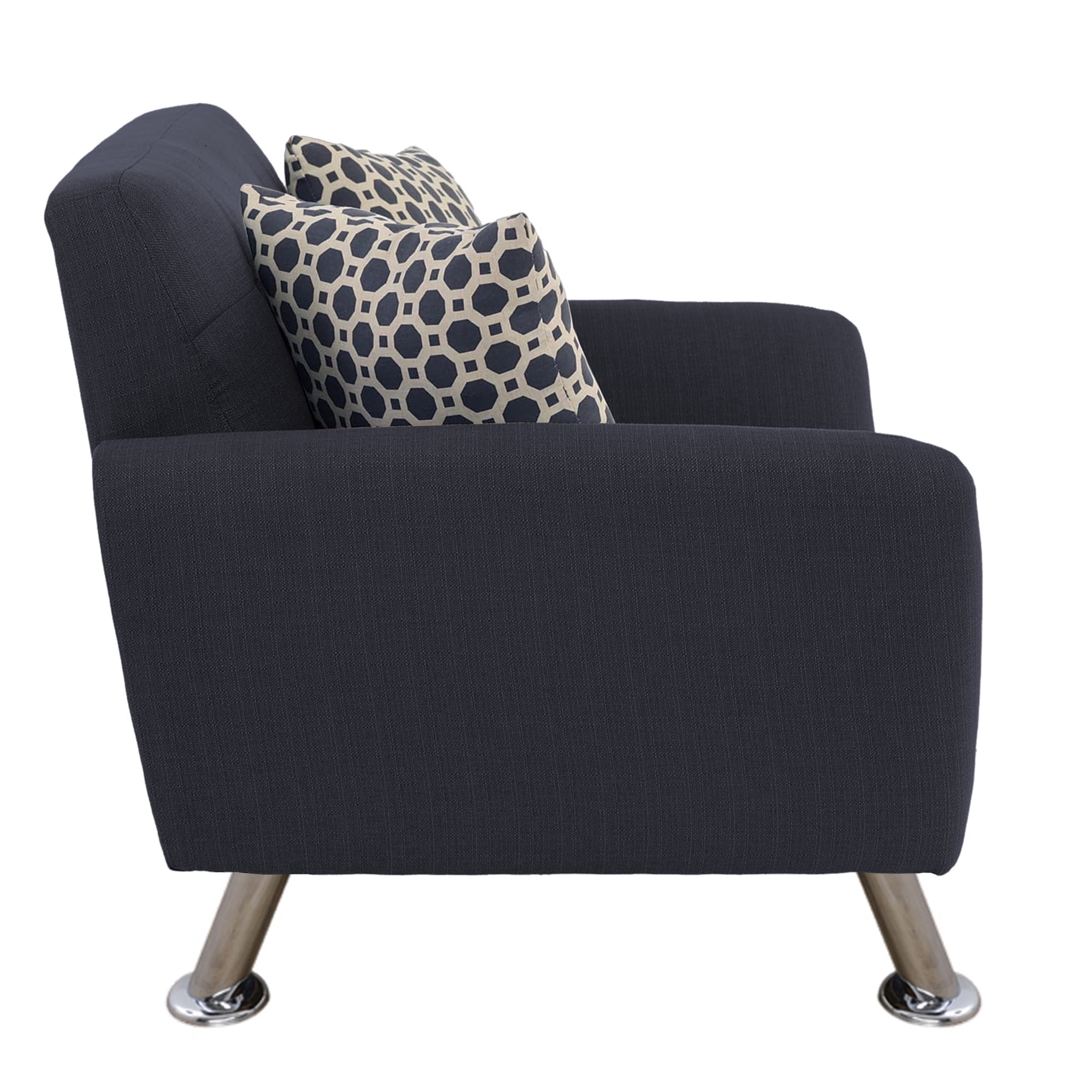 Aukfa 3 Piece Sofa Set - 56" Wide Upholstered Loveseat Deep Seat Couch for Living Room, Linen, Gray