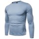 thumbnail image 5 of Hombres Fitness Jogging Pullover Cuello redondo Color sólido Slim Top T-shirt Pompotops oipoqjl8129, 5 of 9
