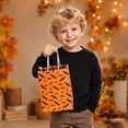 thumbnail image 5 of Halloween Candy Bags, Halloween Trick Or Treat Bags, Halloween Party Favor Bags, Paper Gift Bags with Handles, 12 Pack 8X6X3 Inch Orange Bat Print for Student Halloween Party, 5 of 5
