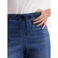 thumbnail image 4 of Time and Tru Women's Pull On Denim Joggers, 28.5" Inseam, Sizes XS-XXXL, 4 of 5