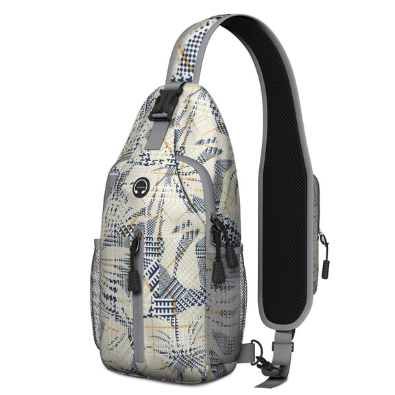 Boho Small Floral Sling Bag with Watercolor Flower Pattern, Lightweight Durable Crossbody Backpack, Adjustable Strap, Multiple Compartments, Artistic Spring and Summer Design