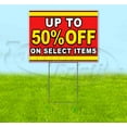 thumbnail image 1 of Up To 50% Off On Select Items (18" x 24") Yard Sign, Includes Metal Step Stake, 1 of 6