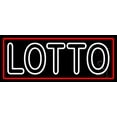 thumbnail image 1 of Double Stroke Lotto LED Neon Sign 10 x 24 - inches, Black Square Cut Acrylic Backing, with Dimmer - Bright and Premium built indoor LED Neon Sign for Defence Force., 1 of 6