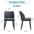 thumbnail image 2 of Danolapsi Dining Chairs Set of 2, Modern Kitchen Side Chairs with Padded Seat, Back and Wooden Legs for Dining Room, Kitchen, Restaurant, 2 of 7