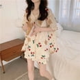 thumbnail image 1 of Pijamas de mujer de verano estilo coreano con estampado de oso, pantalones cortos de manga corta, conjunto de dos piezas, ropa holgada para el hogar para estudiantes, 1 of 4