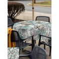 thumbnail image 5 of Outdoor Tablecloth with Umbrella Hole for Patio/Picnic/Party/Camping, Palm Leaves Waterproof Table Cloth Square Cover Washable, Turquoise Tropical Leaf Botanical Retro Spring (60"x 60"), 5 of 8