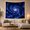 Star Galaxy, variant on Silver Crescent Moon in a Starry Sky, Mystical Celestial for Astronomy Fans, Lunar Wall Art, Housewarming Gift, Tapestry Wall Hanging for Bedroom and Study Room