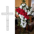 thumbnail image 4 of Marco de corona en cruz Climning Soporte de soporte Guirnalda Trellis Trellis DIY Cruz de pared Marcos de corona para Macarena marco de corona, 4 of 7