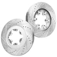 thumbnail image 7 of Detroit Axle - RWD Front Brake Kit for 09-12 Chevrolet Colorado GMC Canyon, Drilled & Slotted Brake Rotors Ceramic Brake Pads Wheel Bearing and Hubs, 7 of 7