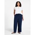thumbnail image 2 of Time and Tru Women's Wide Leg Linen Blend Pants, Sizes XS-4X, 2 of 6