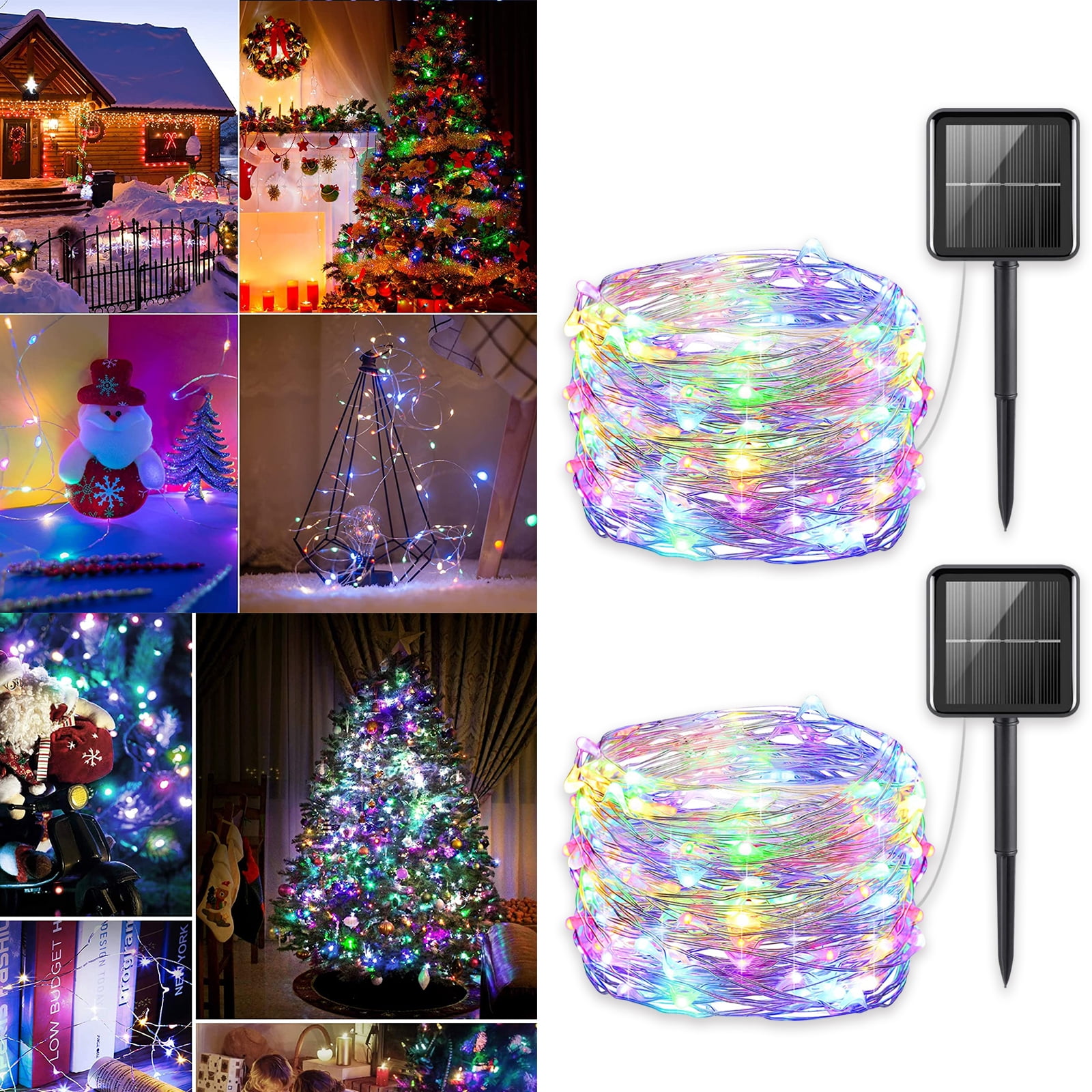 Outdoor Solar String Lights LED Waterproof Copper Wire Xmas Garden Party Decor