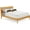 Scandinavian Oak, variant on Camaflexi Mid Century Platform Bed Queen Size Solid Wood Bed Frame, Scandinavian Oak 100% Solid Wood