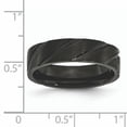thumbnail image 2 of Titanium Swirl Design Black IP-plated 6mm Brushed/Polished Band, 2 of 10