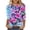 Mulitcolor#09, variant on JTZGDY Boho Floral Tops for Women Plus Size Trendy Fall 3/4 Length Sleeve Crewneck Printed T-Shirts Loose Lightweight Dressy Casual Graphic Tunic Blouse