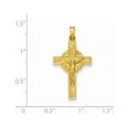 thumbnail image 3 of 14k Yellow Gold INRI Hollow Crucifix Pendant Charm, 3 of 4