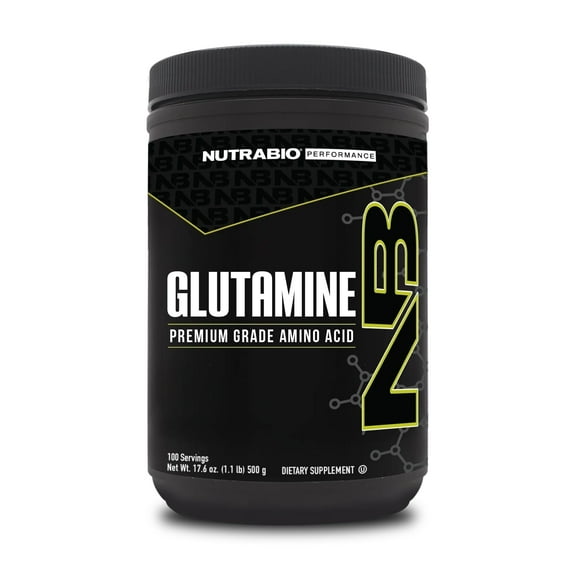 NutraBio Pure L-Glutamine Powder - L-Glutamine Supplement- Amino Acid - Pure Grade: Absolutely no Additives, Fillers or Excipients! - Muscle Recovery Supplement - (500 Grams)