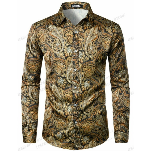 Camisas de leopardo para hombre, camisas de moda, camisas hawaianas de manga larga, blusas de playa cubanas, ropa para hombre, camisas con botones, ropa de calle