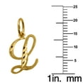 thumbnail image 2 of Genuine 14K Yellow Gold 0.78" Fancy Cursive Letter Initial L Necklace 16", 18", 20", 22" Trendy Charm Initial Necklaces for Women, 2 of 8