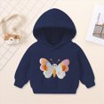 thumbnail image 2 of KPOPLK Hoodies for Toddler Boy Fall Graphic Embroidered Long Sleeve Pullover Sweatshirt Winter Kids Casual Clothes Navy Size 5-6 Years, 2 of 7