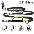 thumbnail image 1 of Correa para perro, correa para perro manos libres mejorada con dos cuerdas elásticas, correa larga de nailon para perro con cinturón ajustable para correr, 1 of 8