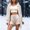 White, variant on DuoJiaJ Soft Flannel Pajama Long Sleeve Crop Top And Shorts Cozy Loungewear Three Piece Sleepwear Outfit For Home Relaxation Comfort Pajamas For Women Blue L