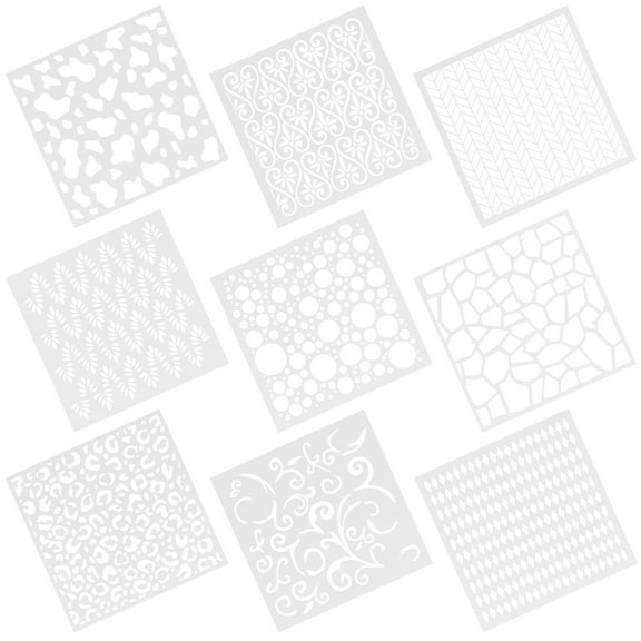 FRCOLOR  9 Pcs Stencil Stencils and Templates for Painting