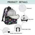 thumbnail image 4 of Galaxy Cat Head Black Pattern Cute School Backpack Bag for School with Padded Back and Adjustable Shoulder Straps 15.25"x11.5"x5.25", 4 of 5