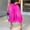 Hot Pink, variant on Jesvior Women'S High Waisted Elastic Waist Capri Jeans Casual Stretchy Denim Cropped Pants with Wrinkle Hem for Summer Spring