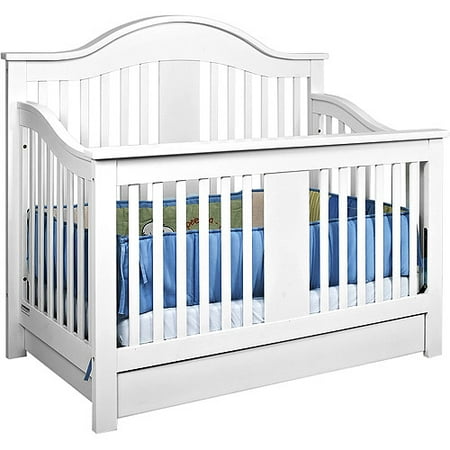 Baby Mod Grace 4-in-1 Convertible Crib with Storage White