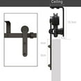 thumbnail image 3 of TSMST 9ft Ceiling Mount Sliding Barn Door Hardware fit 54" Wide Single Wooden Door,Easy to Install,Smoothly and Quietly,I Shape Hanger, 3 of 7