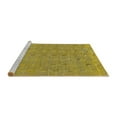 thumbnail image 2 of Ahgly Company Machine Washable Indoor Square Solid Yellow Modern Area Rugs, 3' Square, 2 of 4