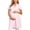 Pink, variant on Womens Maternity Scrub Dress Button Down Lapel 1/4 Sleeve T-shirt Dress Comfy Nursing Uniform with Pockets