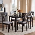 thumbnail image 2 of Bowery Hill 5 Piece Dining Set in Gray and Dark Brown, 2 of 7