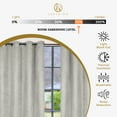 thumbnail image 5 of Superior Waverly Blackout Grommet Curtains Panel Set, Ivory, 52" x 108", 5 of 7