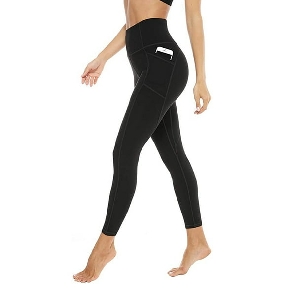 pxiakgy yoga pants women's tight elastic quick dry solid pocket yoga pants fitness yoga pants black l