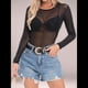 thumbnail image 4 of Tops de de Larga para Mujer, Camisetas Transparentes, Blusa de Encaje para Fiestas y Clubes Nocturnos Negro XXL, 4 of 10