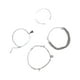 thumbnail image 5 of pulseras/brazaletes de plata con cadenas retorcidas, borlas y bolas, 5 of 5